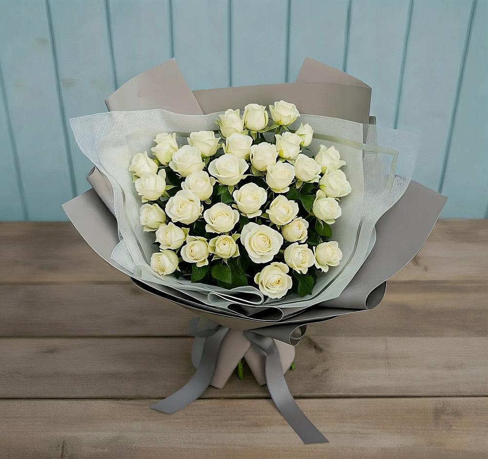 Букет Белоснежная нежность в Правдинске Нижегородской области