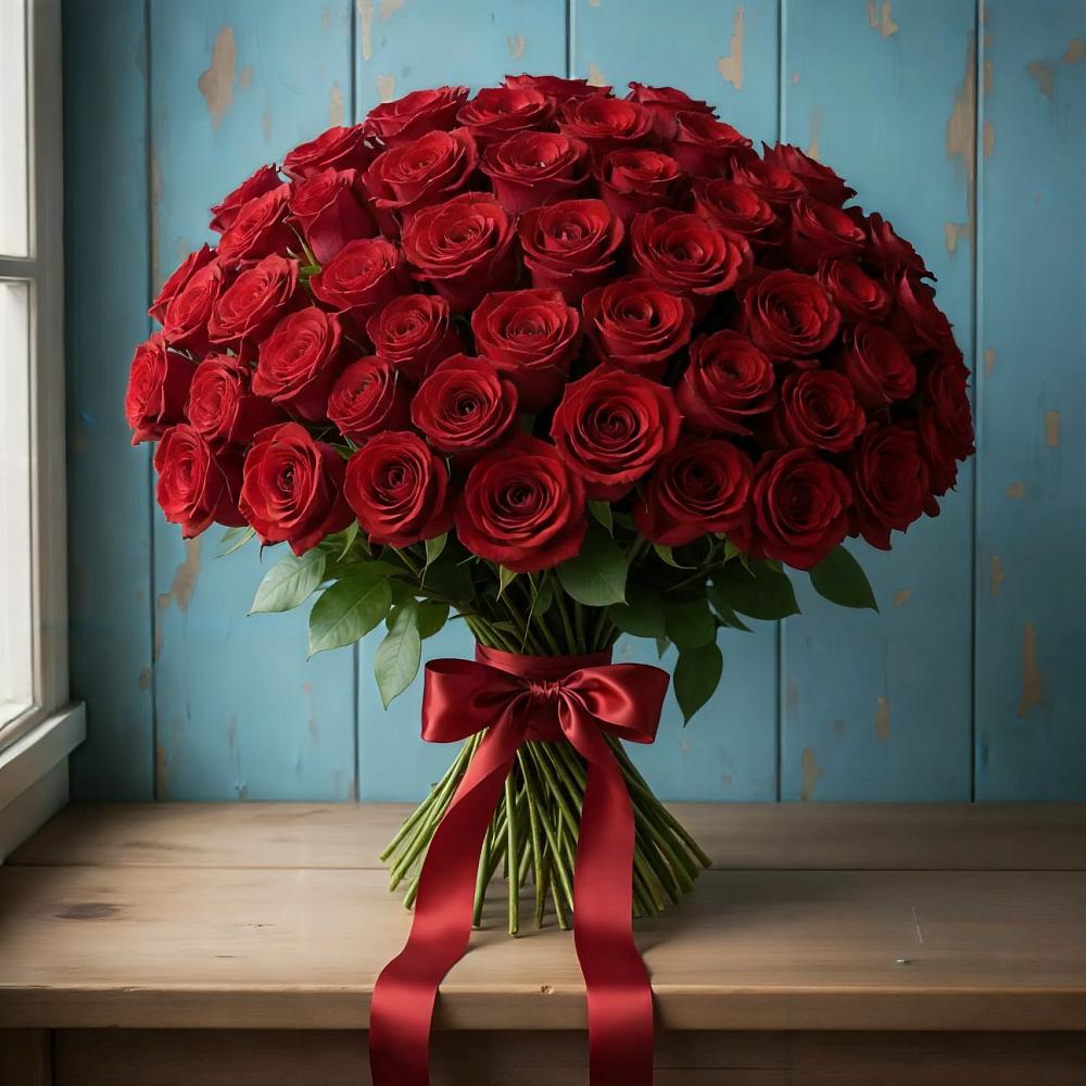 Букет Красные розы Блэк Меджик в Правдинске Нижегородской области