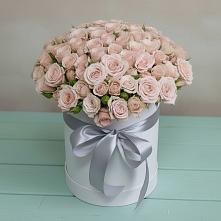 Цветочная композиция из Розы в шляпной коробке в Правдинске Нижегородской области