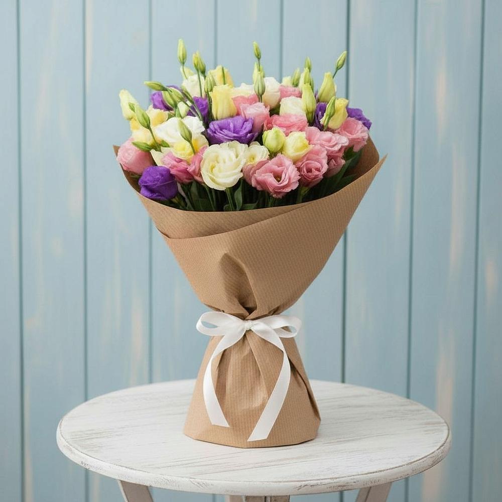 Букет цветов из: Лизиантусы в Правдинске Нижегородской области