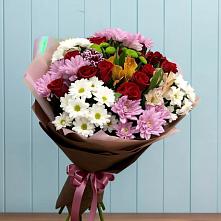 Букет цветов из:  Розы, Хризантемы и Альстромерии #REPLACE_PRED# Правдинске Нижегородской области