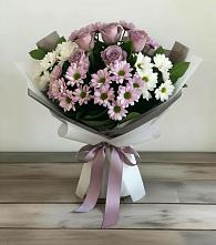 Букет цветов из:  Хризантемы и Розы в Правдинске Нижегородской области