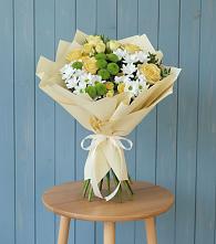 Букет цветов из:  Хризантемы и Розы в Правдинске Нижегородской области