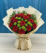 Букет цветов из:  Розы и Хризантемы в Правдинске Нижегородской области