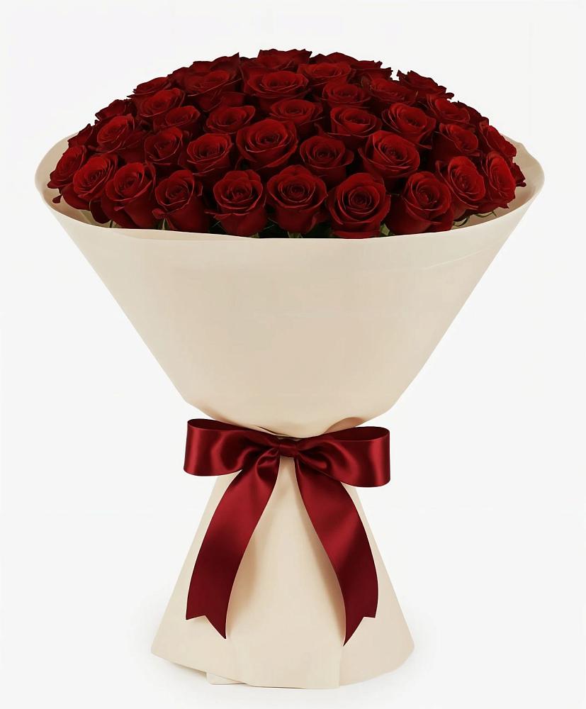 Букет 101 Бордовая роза Блэк Бакарра в Правдинске Нижегородской области