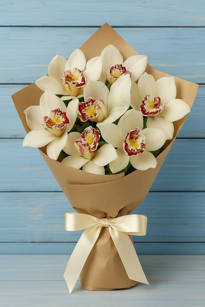 Букет цветов из: Орхидеи и Розы в Правдинске Нижегородской области