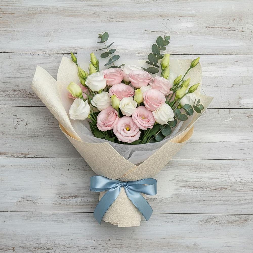 Букет цветов из: Лизиантусы в Правдинске Нижегородской области